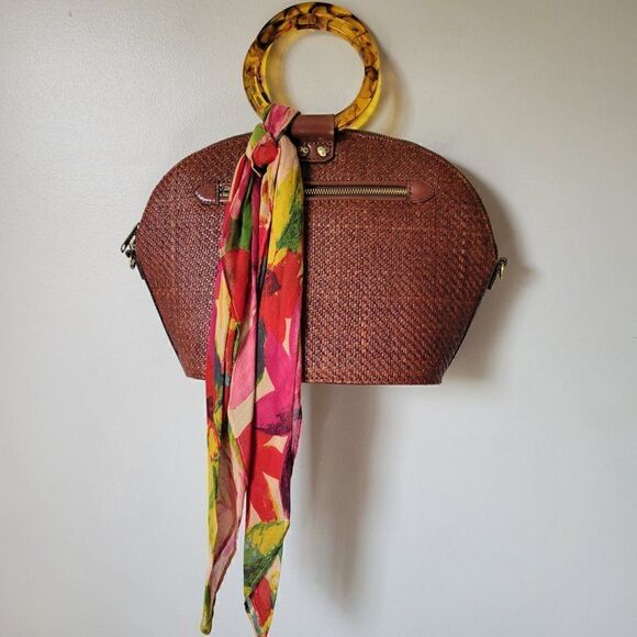 NEW WITH TAGS PATRICIA NASH RAFFIA COLLECTION HAND/CROSSBODY BAG - Picture 5 of 16